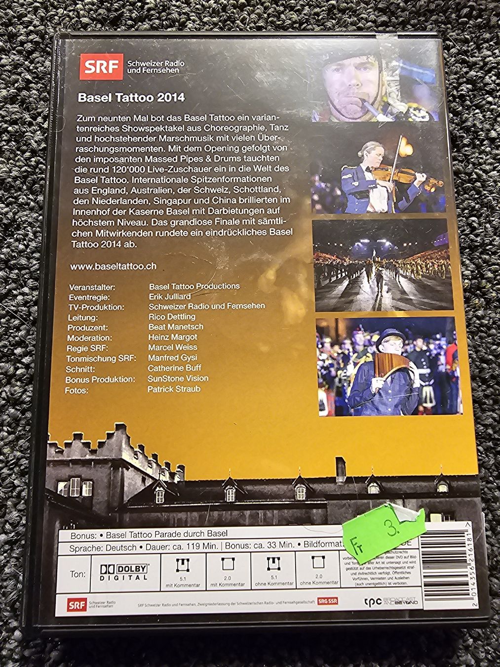 Tutti i DVDs: Basel Tattoo 2014 DVD (18600) – Usato da Ruswil venduto da jan_bxl5 1