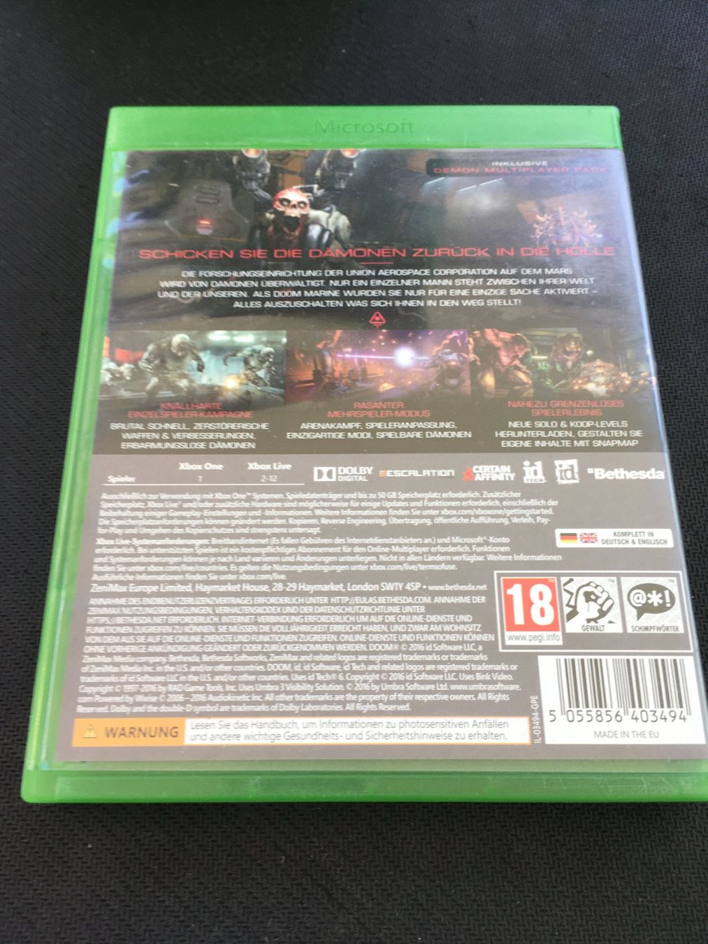 Microsoft Giochi: Doom - Xbox One game – Usato da St.Gallen venduto da Punktchen01 1