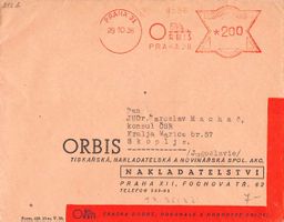ORBIS  - Firmenbrief mit Werteindruck 1938