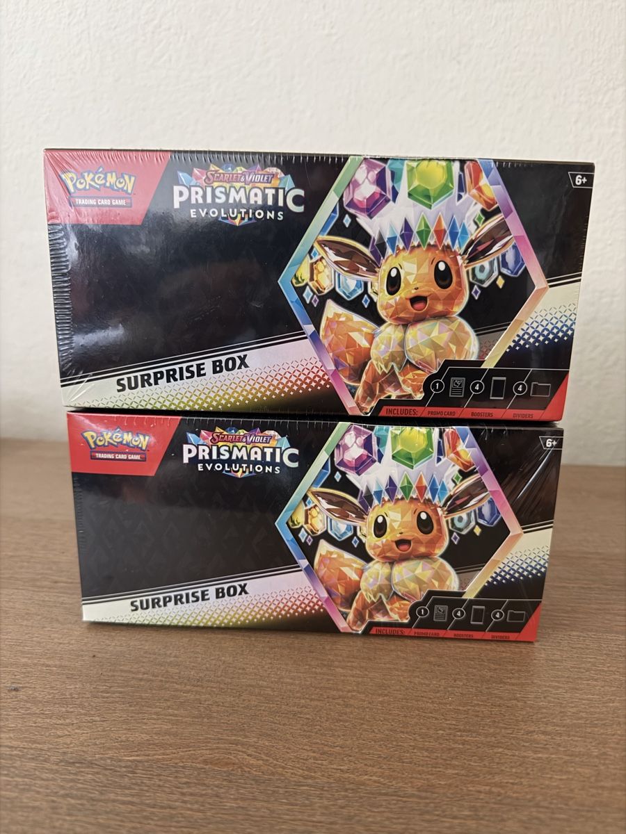 Pokémon Carte collezionabili: Pokemon Prismatic Evolutions 2x surpize box ENG – Nuovo e nell'imballaggio originale da Capolago venduto da ber_52yl