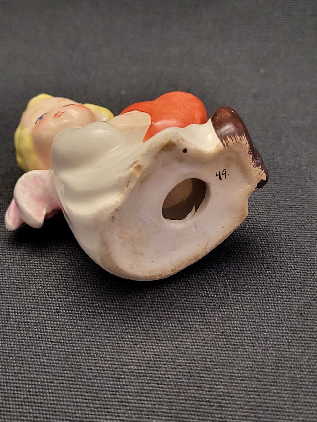 Statuette: Engeli mit Herz / Kerzenständer – Usato da Basel venduto da spinne02 6