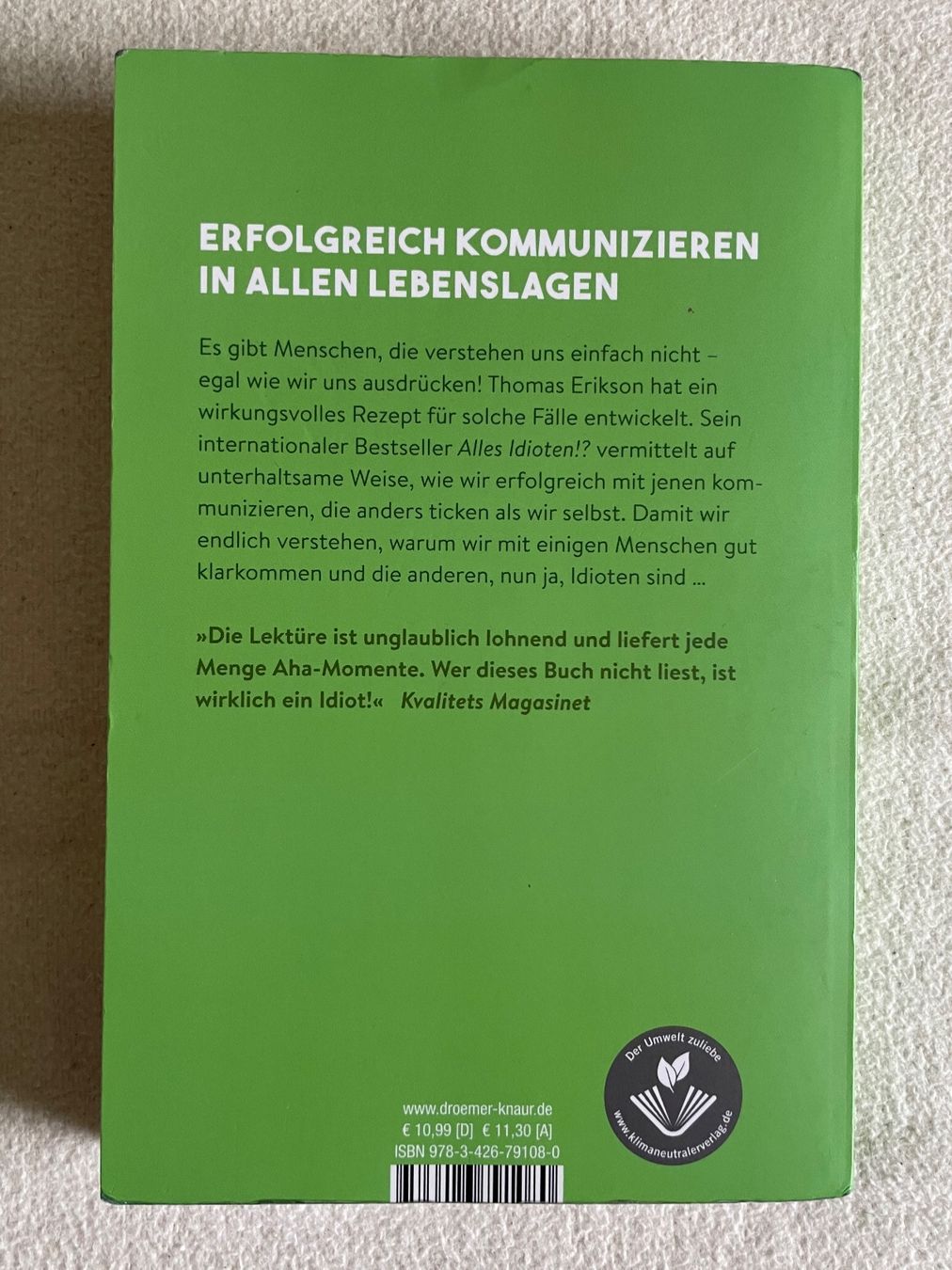 Libri: "Alles Idioten!?" - Thomas Erikson – Usato da Zürich venduto da mar_xfn9 1