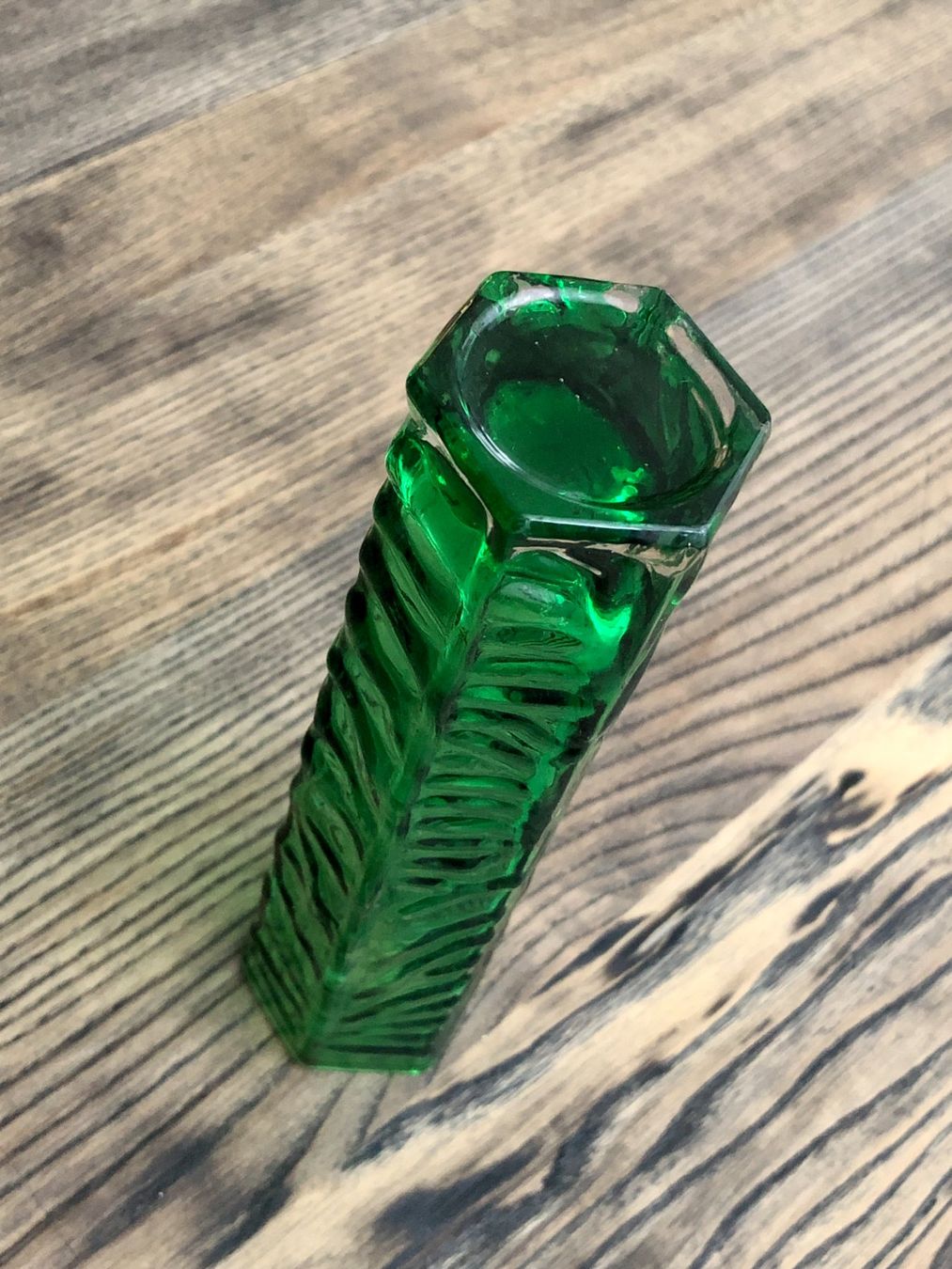 Vasen & Gefässe: Vintage Vase Blumenvase grün hexagonal – Gebraucht aus Berg am Irchel von  5