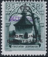 35 Rp. Rofenbergkapelle Dienstmarke mit Handstempel MUSTER