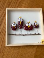 Hühner Vögel rot Steinbild