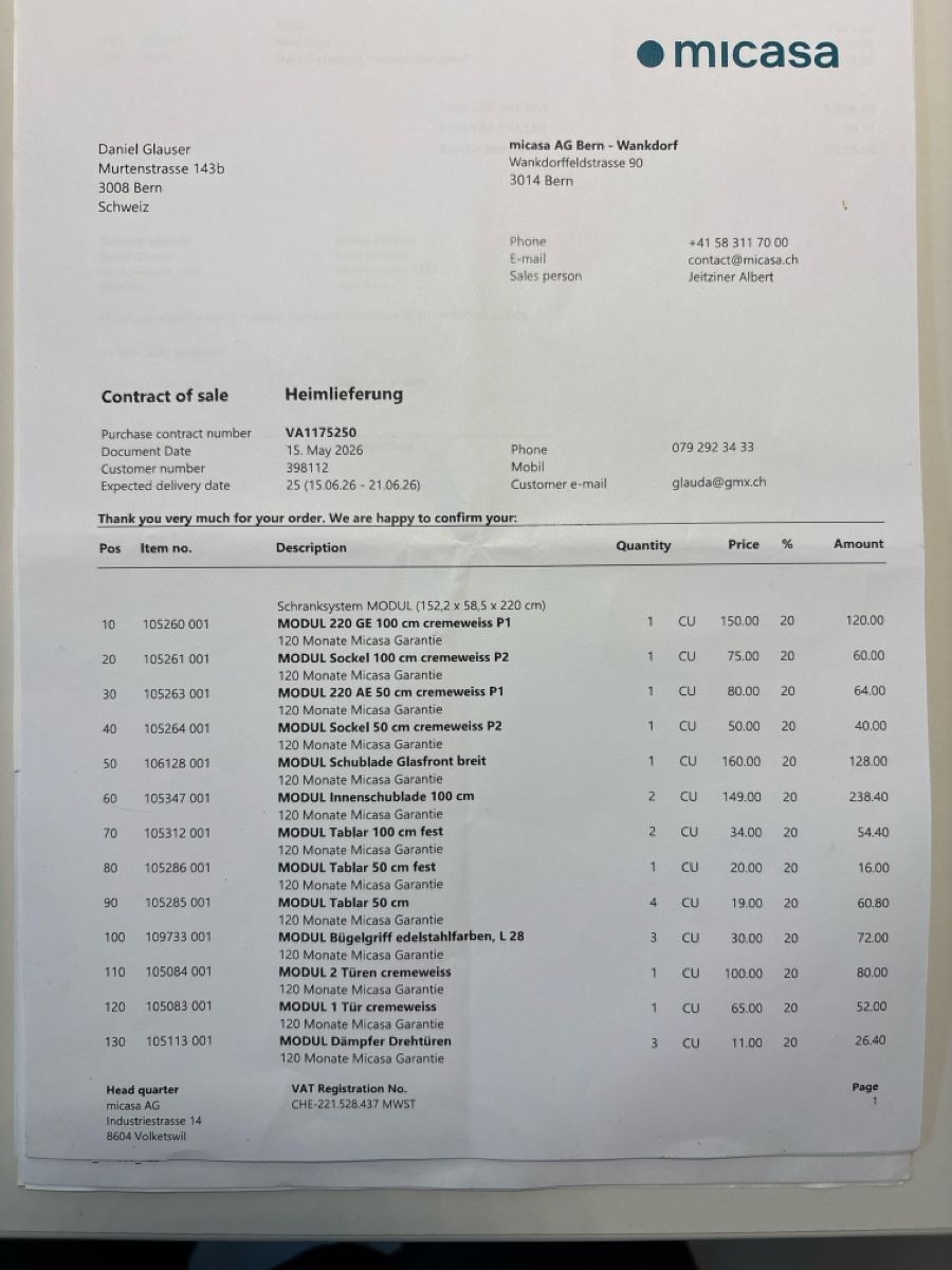 Schränke: Kleiderschrank Cremeweiss – Neu (gemäss Beschreibung) aus Bern von dan_xq8g 2