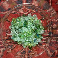 Sommer Deko: Glassteine, Mosaiksteine, Grün, Top Zustand!