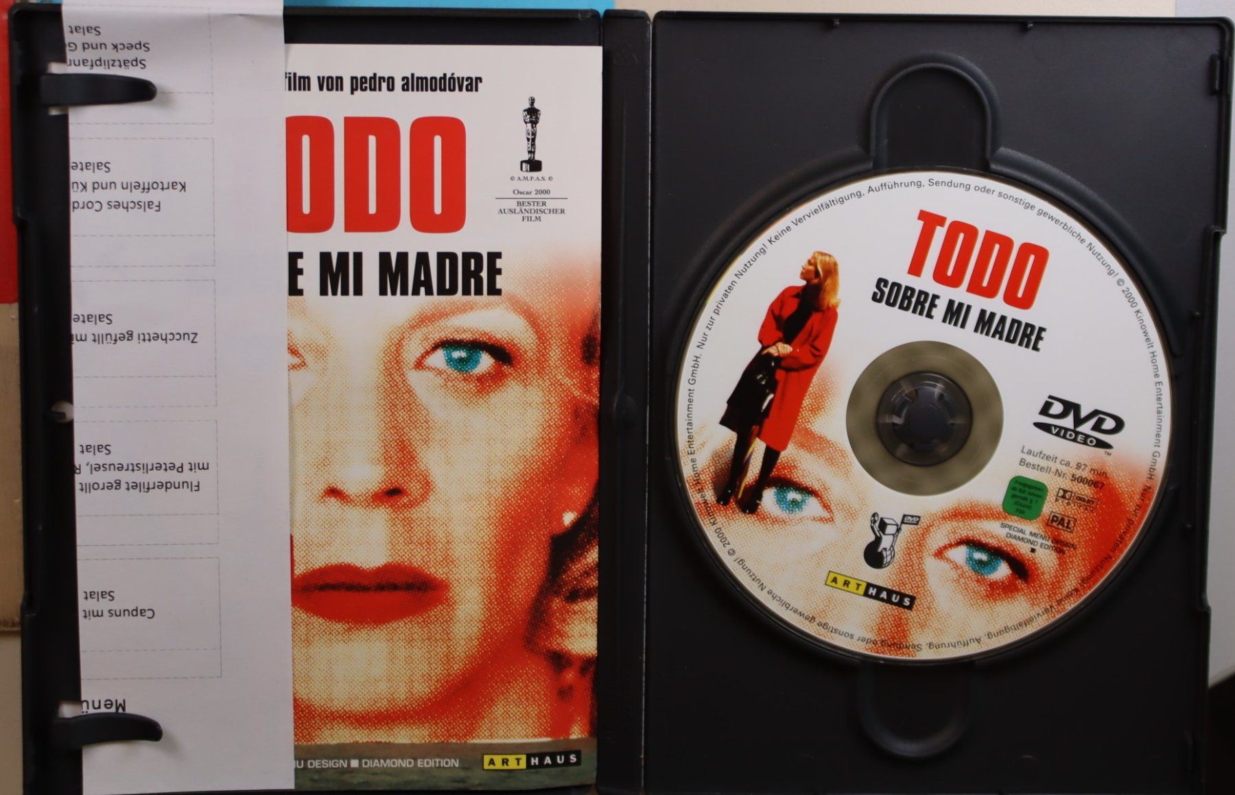 Tutti i DVDs: Todo Sobre Mi Madre – Usato da Luzern venduto da CONTENTI 1