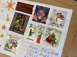 Packet Etikette 2022 mit  Pro Juventute + Weihnachten
