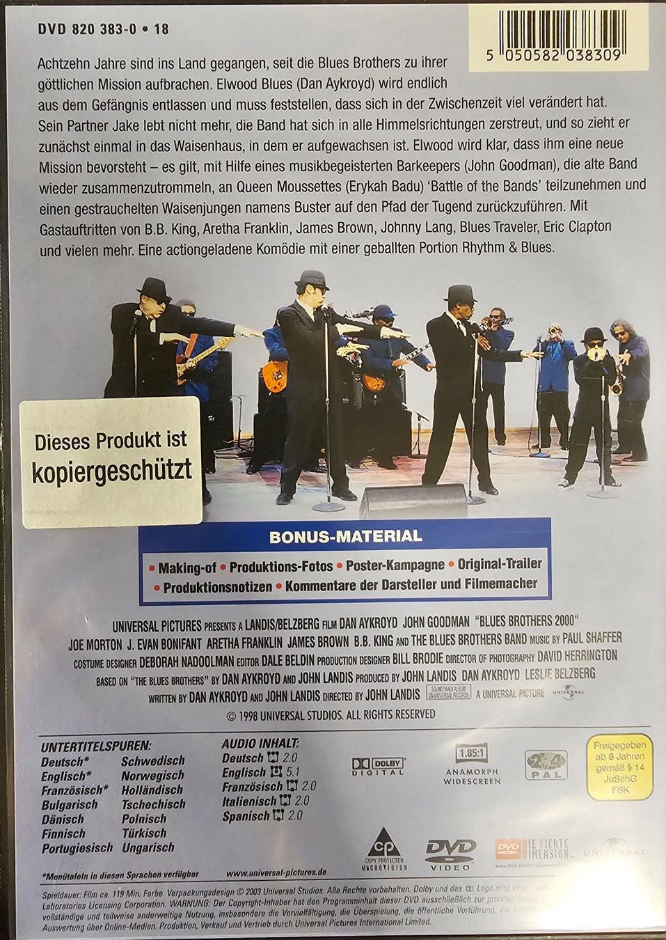 Tutti i DVDs: Blues Brothers 2000 – Usato da Wahlen b. Laufen venduto da Cg10 1