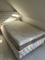 Bett 140 × 200 cm mit Bettkasten inkl. Matratze – Beige