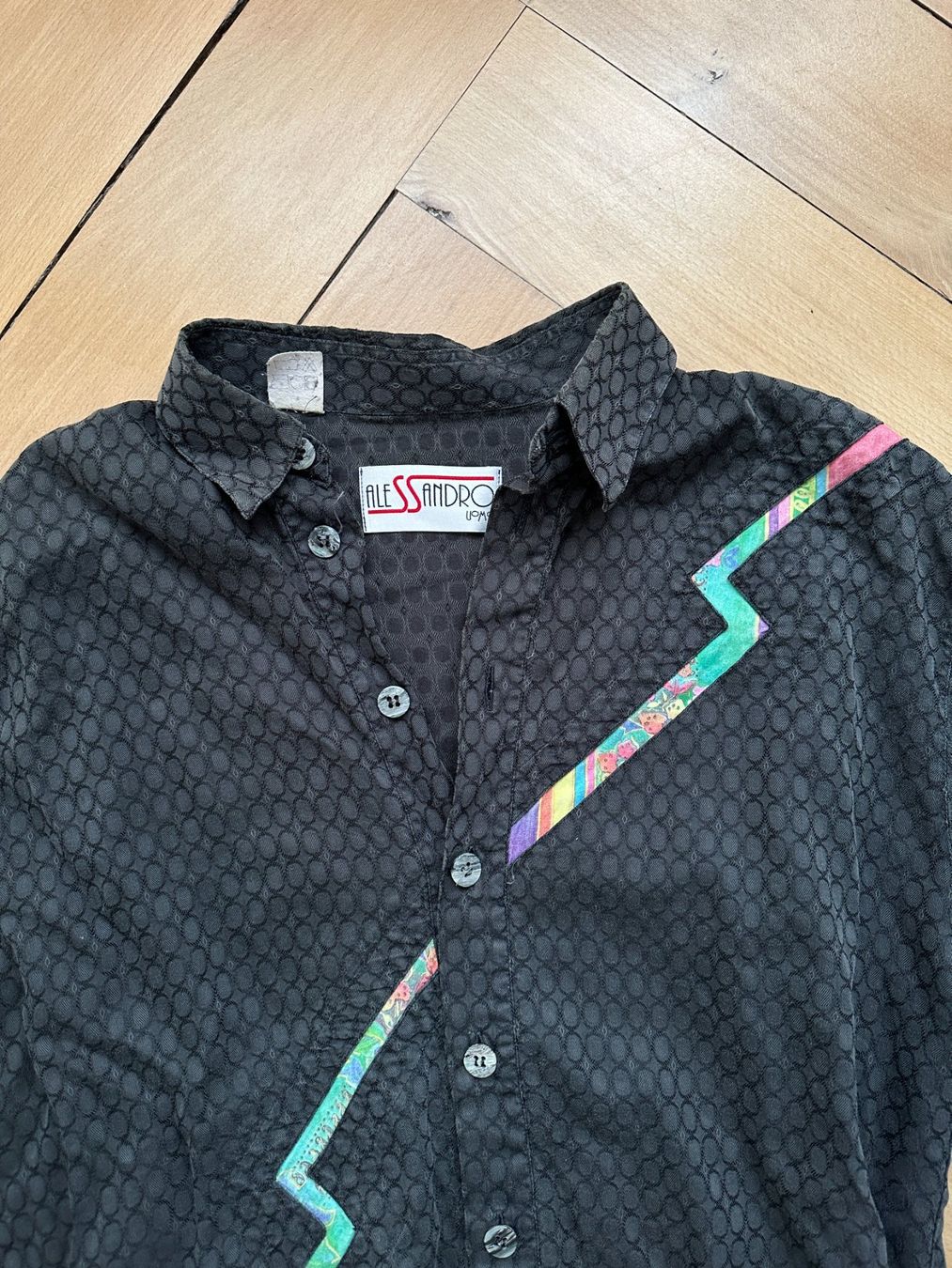 Camicie: ALESSANDRO - Vintage Hemd gemustert M – Usato da Zürich venduto da Diazaio 1