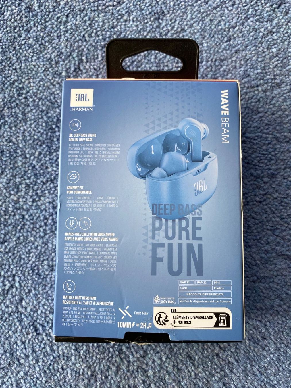JBL Cuffie: JBL Wave Beam Ohrhörer hellblau neu und originalverpackt – Nuovo e nell'imballaggio originale da Appenzell Meistersrüte venduto da zongabolla 1