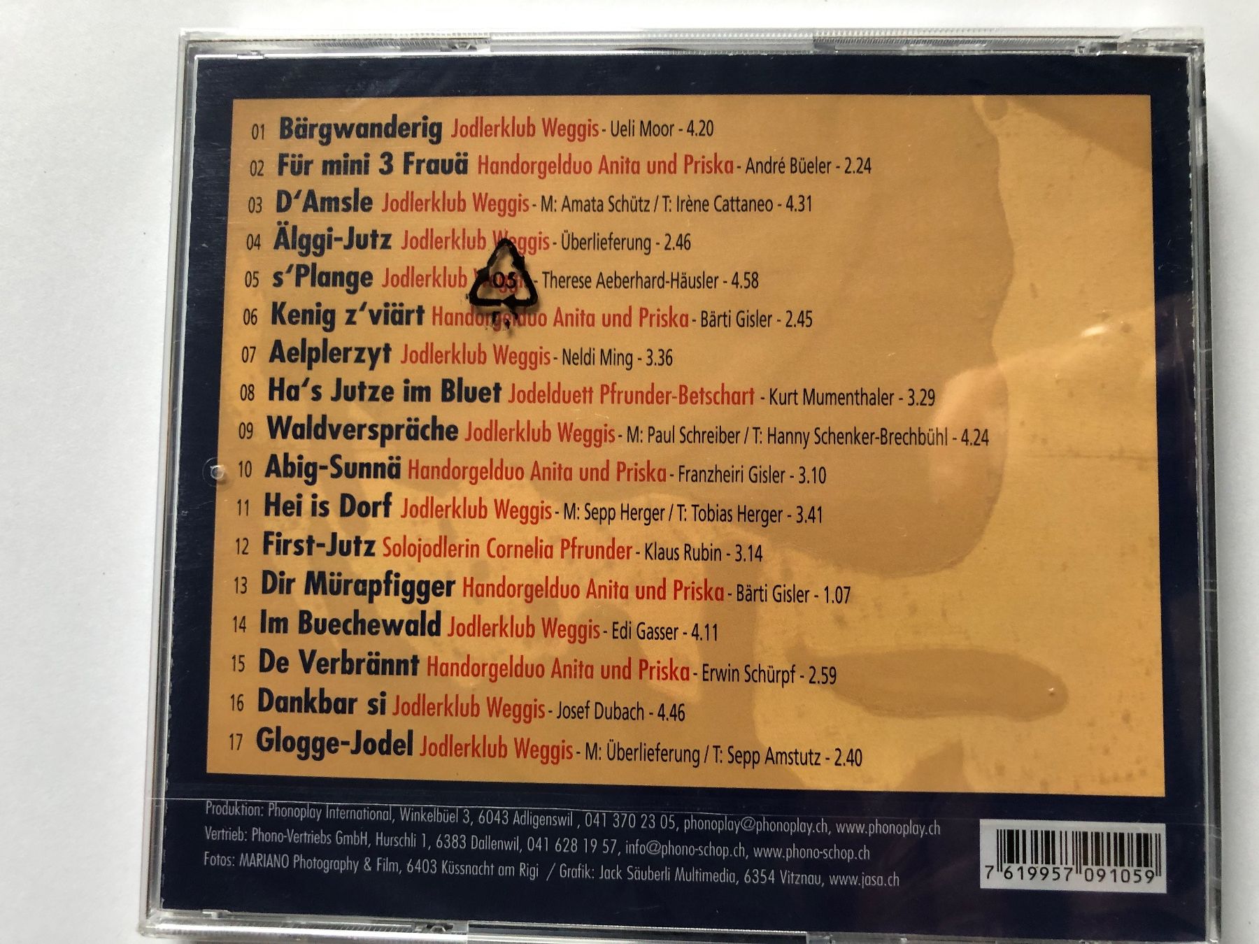 CD: Jodlerklub Weggis – Nuovo e nell'imballaggio originale da Arth venduto da Vrecam51 1