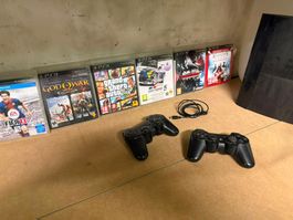 Playstation 3 inkl. 6 Spielen, 2 Controller & 1x Ladekabel