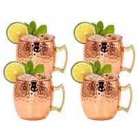 4er Kupfer Tassen Moscow Mule Becher