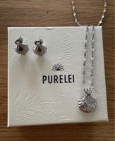 Schmuckset PURELEI Muschel Kette Ohrringe silberfarben
