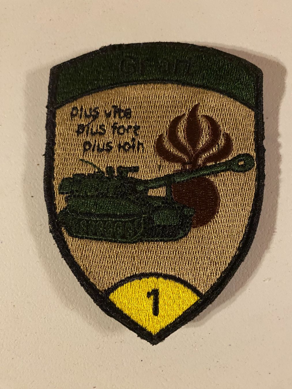 Schweizer Armee Plaketten & Abzeichen: Badge Gr art 1 – Gebraucht aus Prez-vers-Noréaz von Jchris