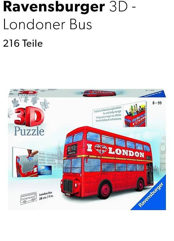 Puzzles: Doppeldeckerbus 3D Puzzle – D'occasion à Detligen par Hennigtim