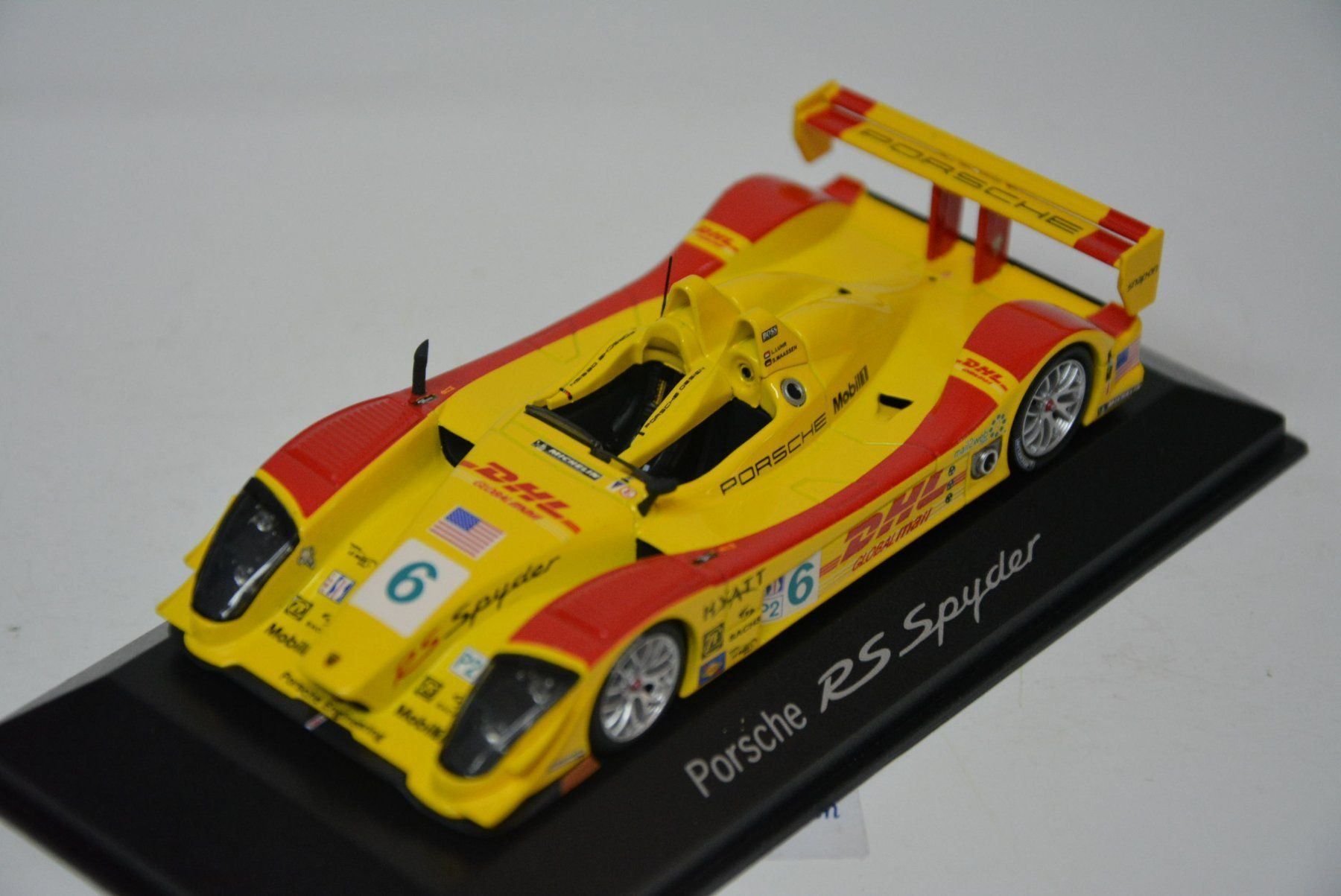 Porsche Modellini d'auto: Porsche RS Spyder #6 2008 "DHL" , 1:43 – Nuovo e nell'imballaggio originale da Goldach venduto da Feivel9 3