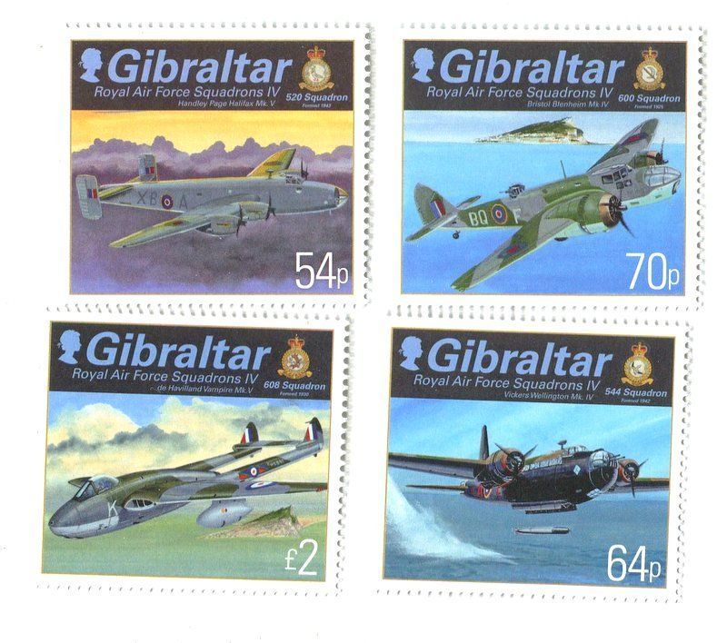 Tutti i francobolli: Briefmarken "Flugzeuge". Gibraltar. – Nuovo e nell'imballaggio originale da Basel venduto da Butsch5