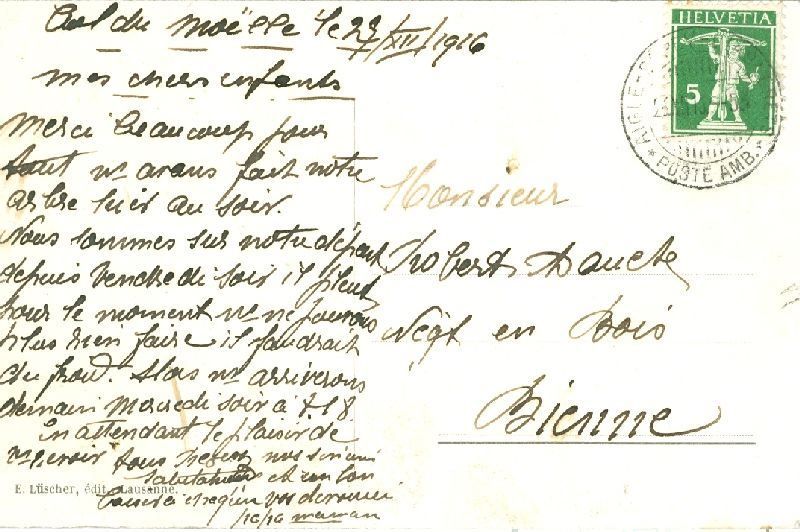 Cartoline postali: Col du Moëllé - Café-Restaurant + 1916 – Usato da Emmenbrücke venduto da teestube 1