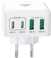 USB-C Mehrfach-Ladegerät, 40W, 4 Ports, weiss, neu