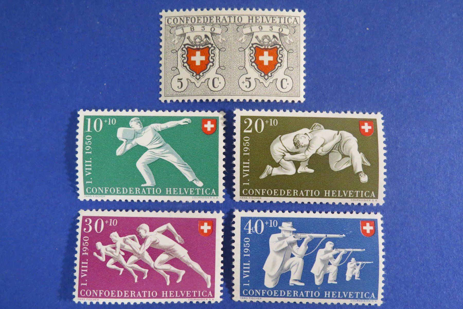 Tutti i francobolli: Serie Pro Patria 1950 postfrisch **, - SBK: 30.-. – Nuovo (secondo la descrizione) da Brunnen venduto da Kumari