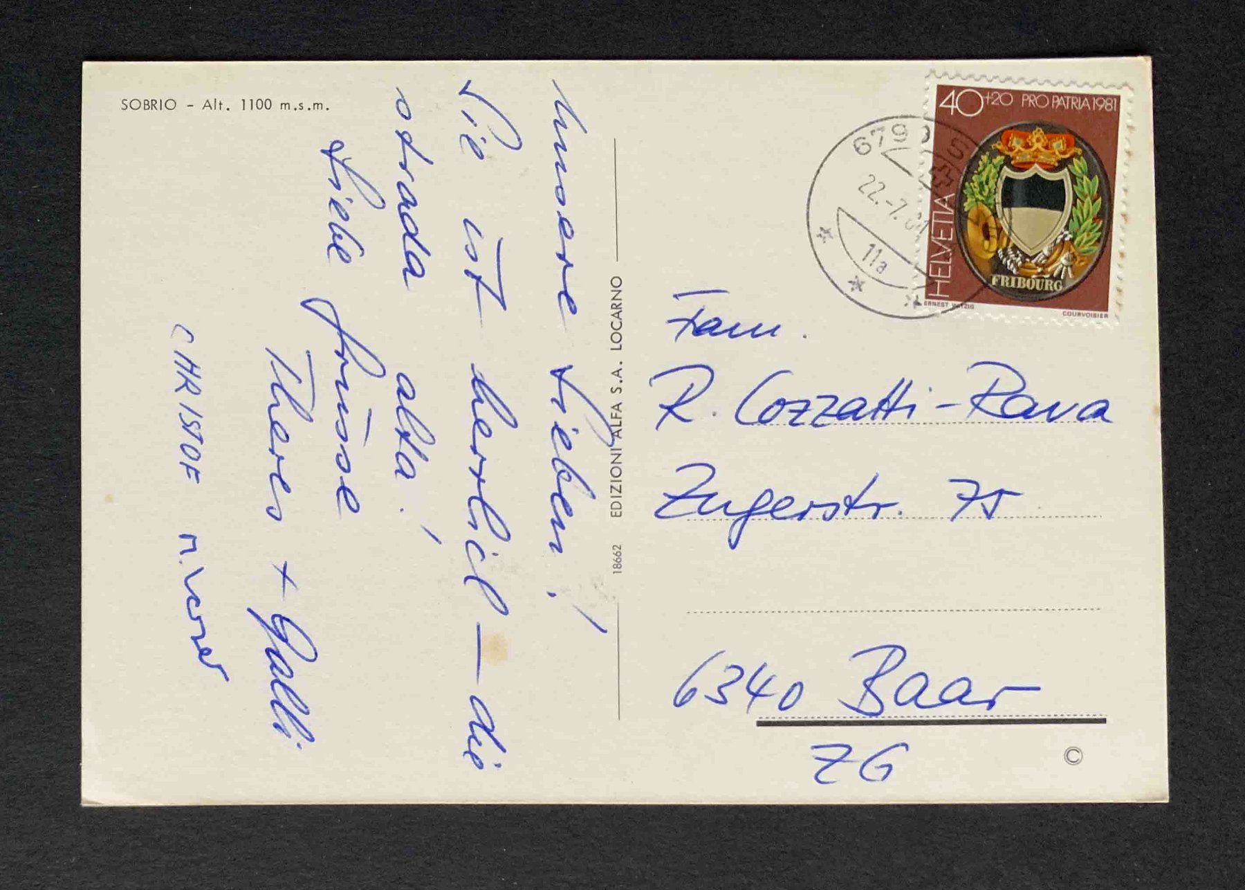 Cartoline postali: AK SOBRIO – Usato da Goldau venduto da artelier1 1