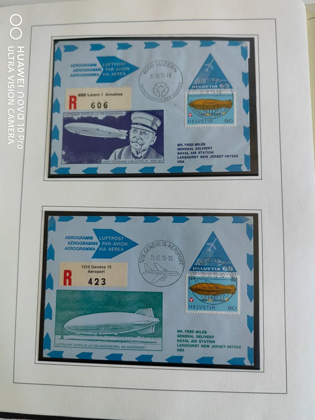 Tutti i francobolli: Collection "histoire du dirigeable et des Zeppelins" – Usato da Thônex venduto da Jan-Nemar 8