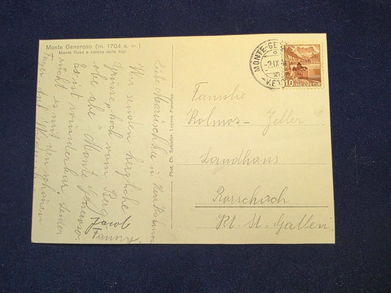 Cartoline postali: Monte Generoso 1940er – Usato da Wald AR venduto da Bwaldy 1
