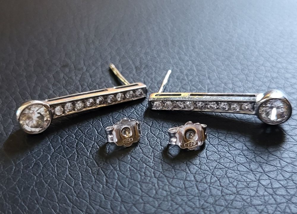 1Paar 750 Weiß Oder Gelbgold Ohrmutter Gegenstecker Stopper Lochgröße 0