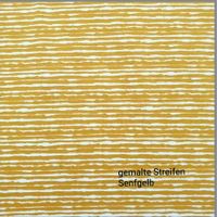 Baumwolljersey Coupon 75x150cm gemalte Streifen - Senfgelb