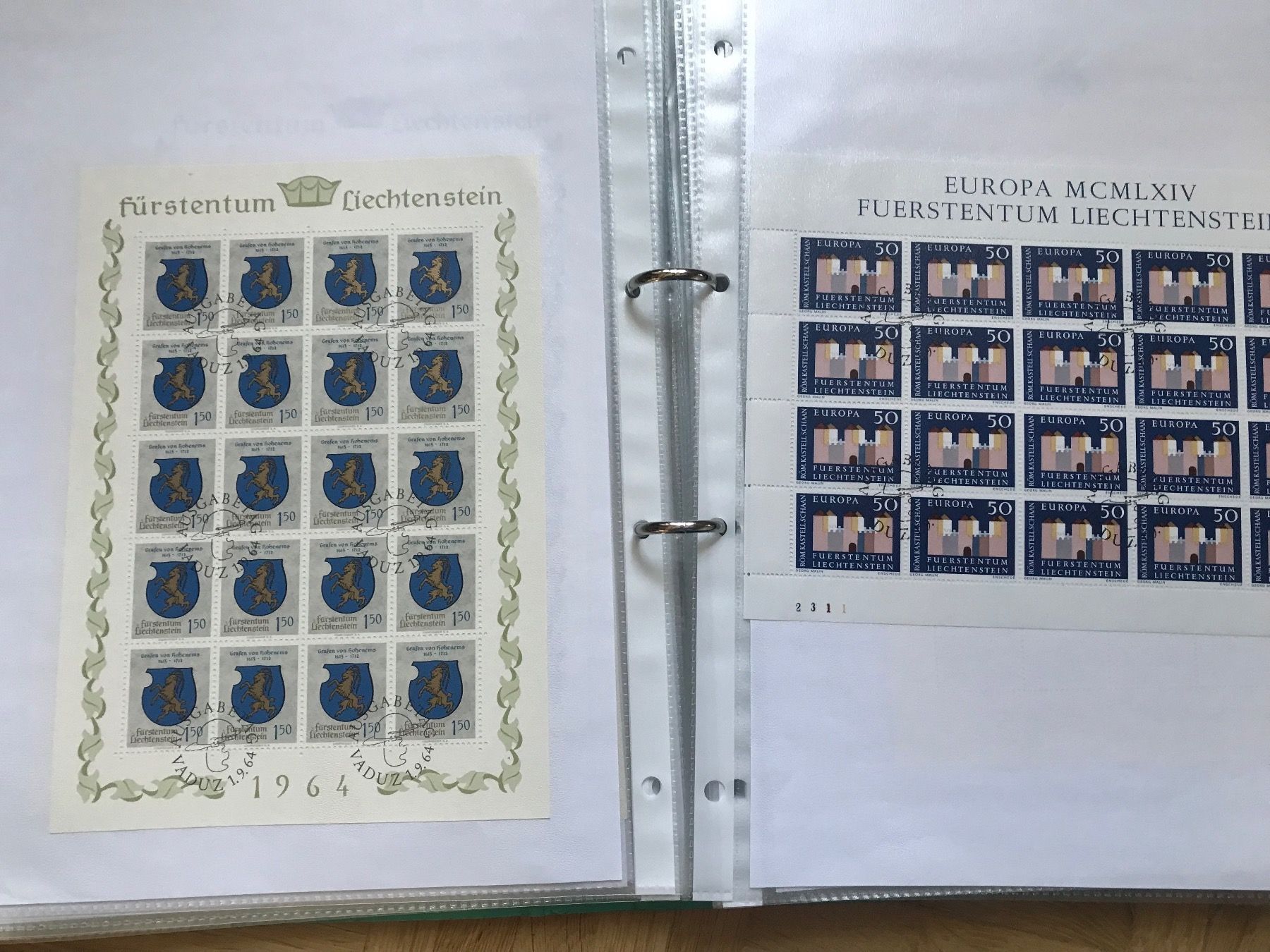 Tutti i francobolli: Liechtenstein Bogen Sammlung ab 1961 - 1979.  ET – Usato da stäfa venduto da brandy66 6