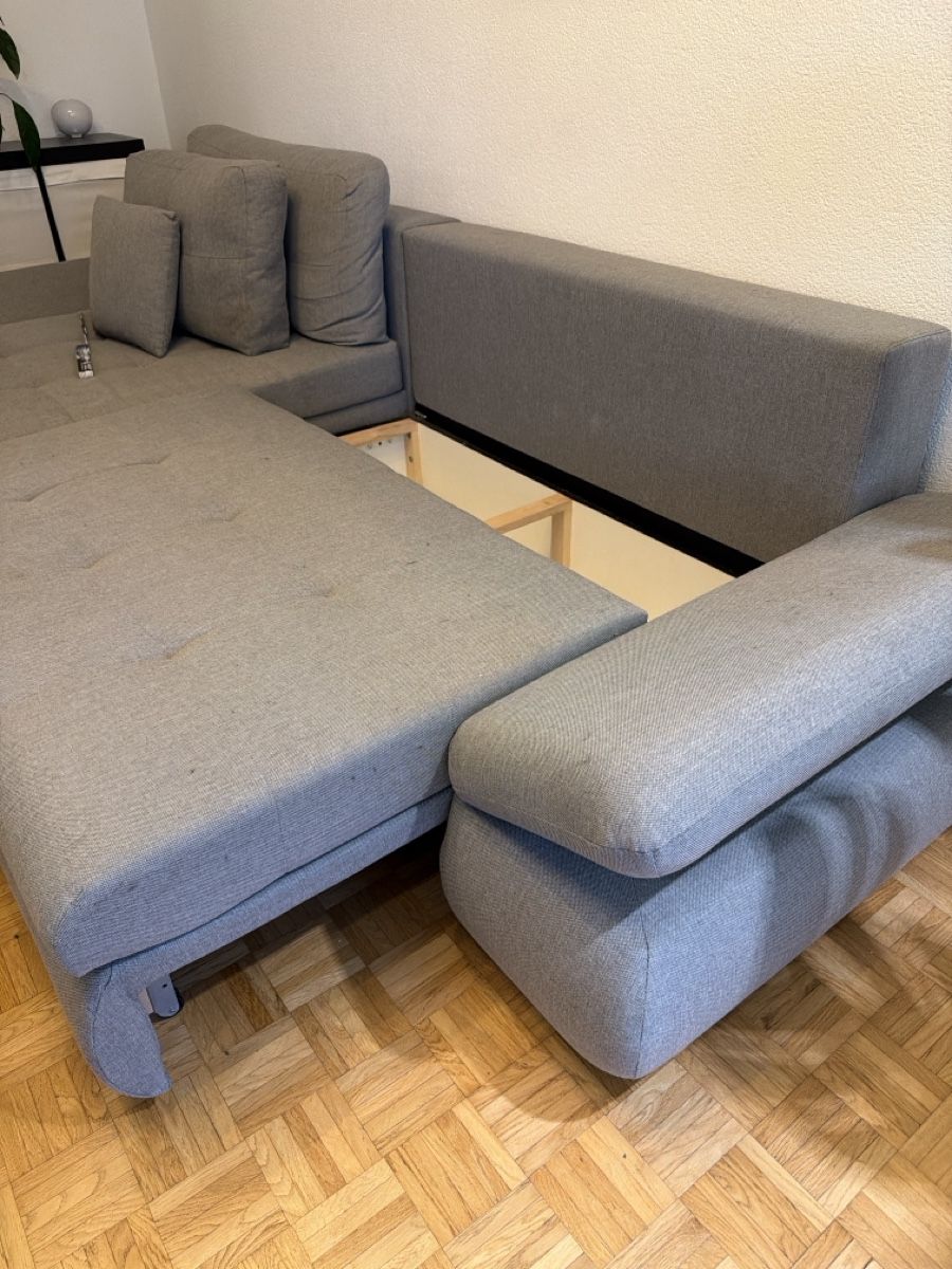 Sofas: Ecksofa grau mit Schlaffunktion – D'occasion à Wolfhausen par sky-n-sand 1