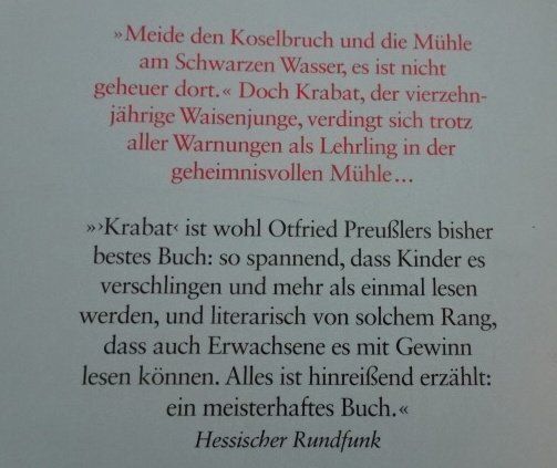 Libri: Krabat von Otfried Preussler, – Usato da Wetzikon ZH venduto da strubeli024 1