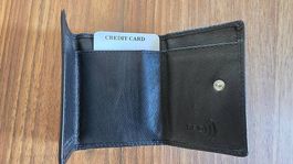 Portemonnaie Leder schwarz RFID neu