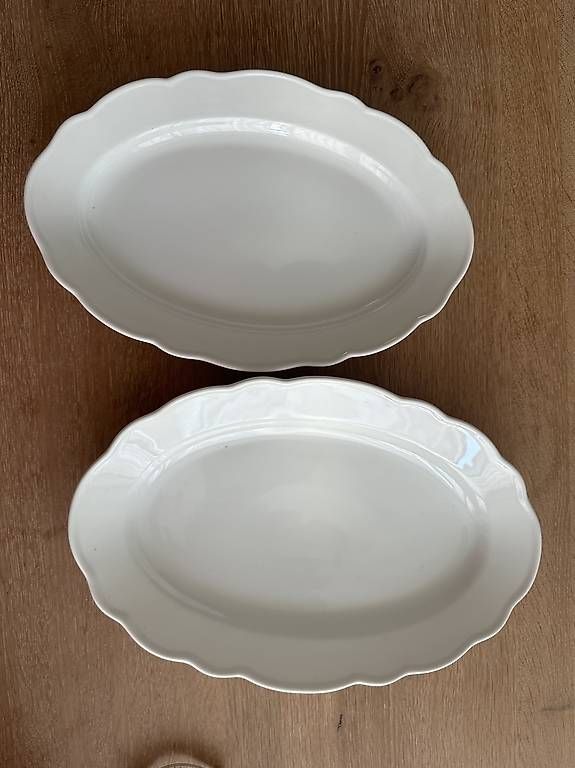 Hutschenreuther Piatti di portata: HUTSCHENREUTHER 2 Servierteller oval weiss – Usato da Zürich venduto da mar_22hb 1