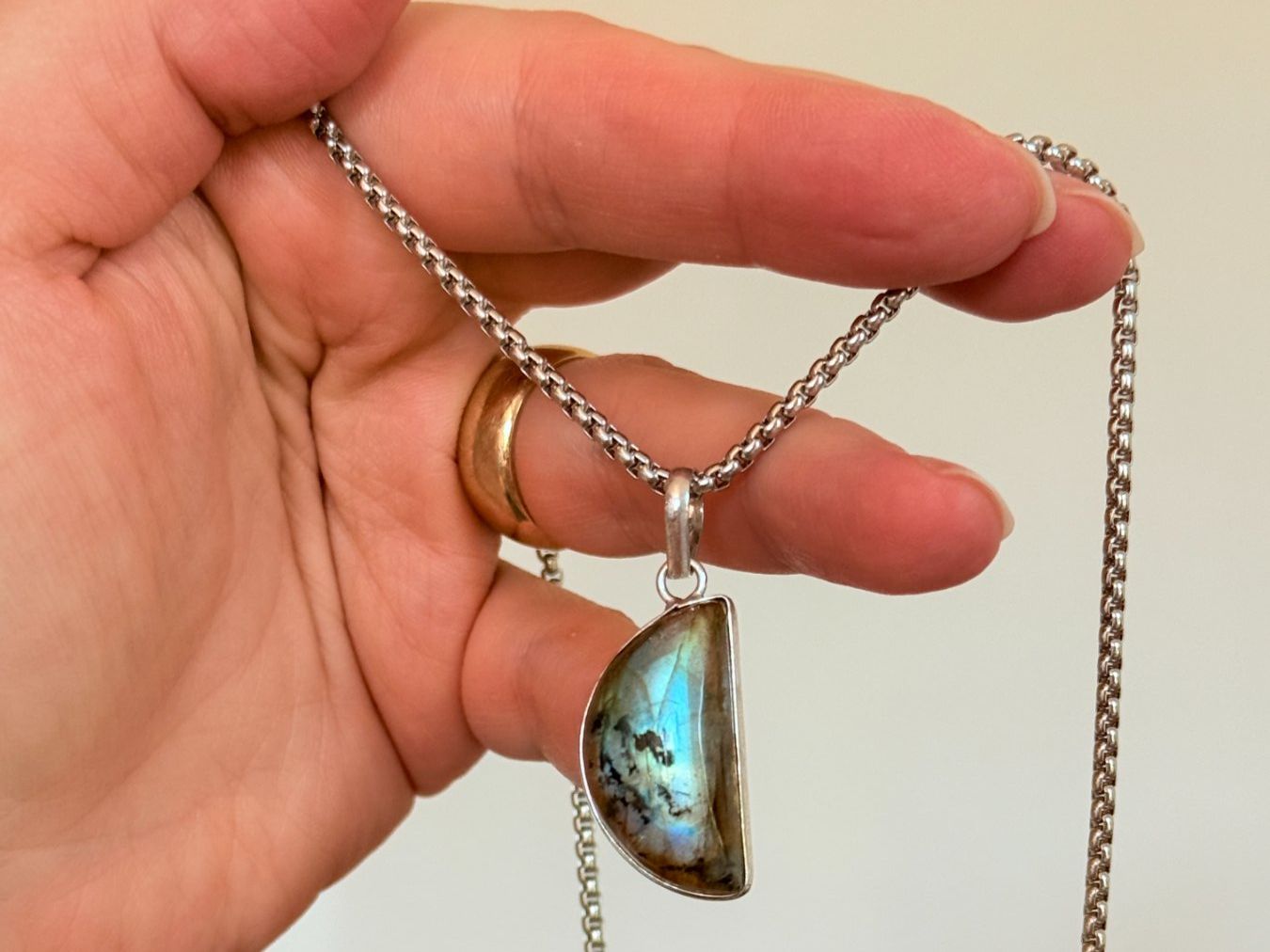 Catenine: Collier avec Labradorite – Nuovo e nell'imballaggio originale da Genève venduto da AWWA