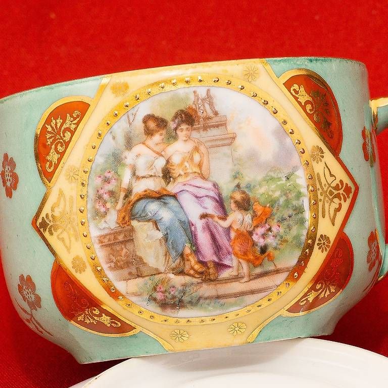 Tazze: Royal Vienna Teetasse mit Unterteller – Usato da Ascona venduto da ArtRomantica 2