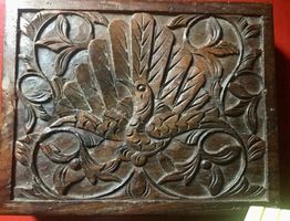 Vintage Holzbox Handgeschnitzt 1950