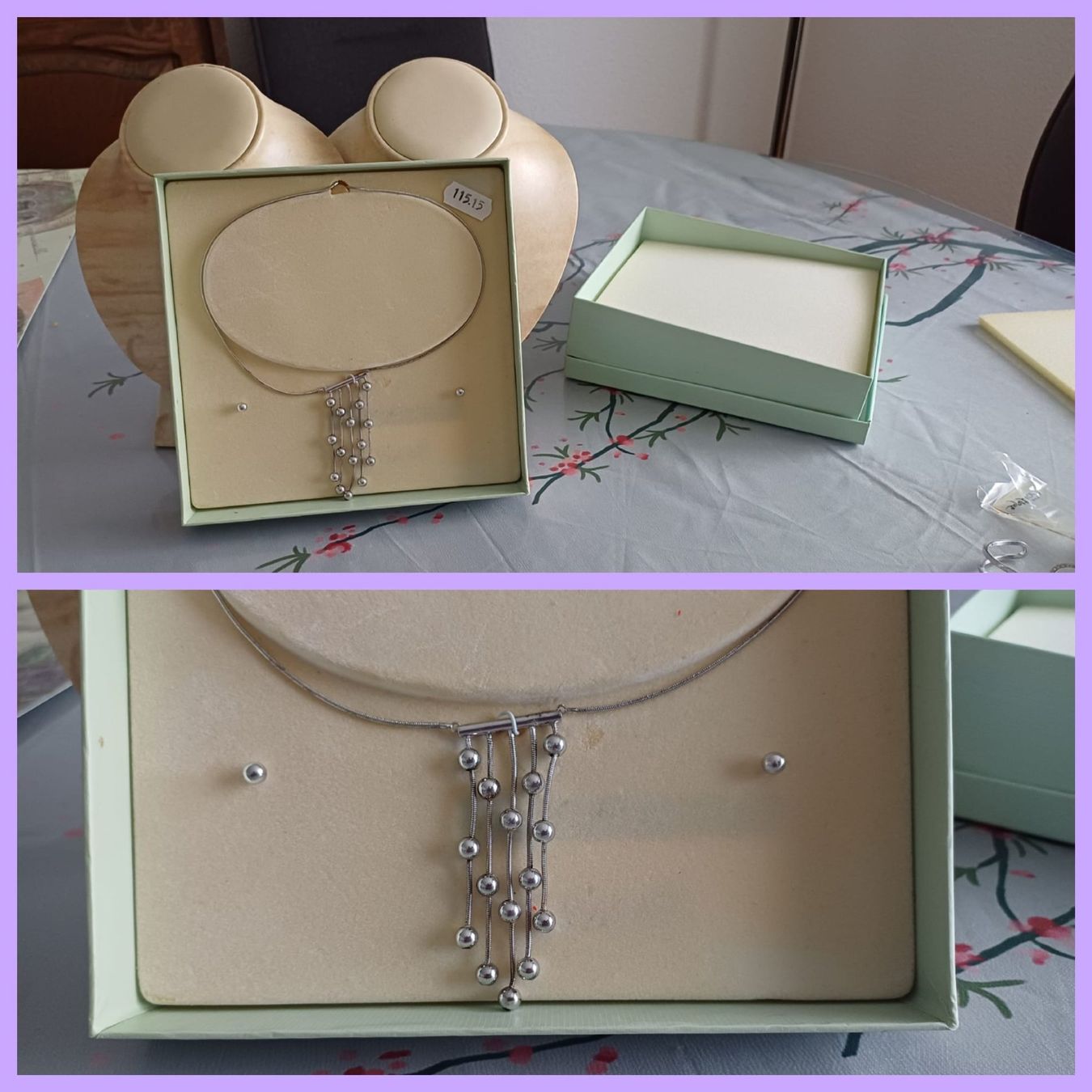 Altri gioielli: Collier et boucles d'oreilles argentés élégants avec boît... – Nuovo e nell'imballaggio originale da Payerne venduto da jea_m6nb 3