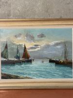 Amazing signed Sailing Boats Oil Painting