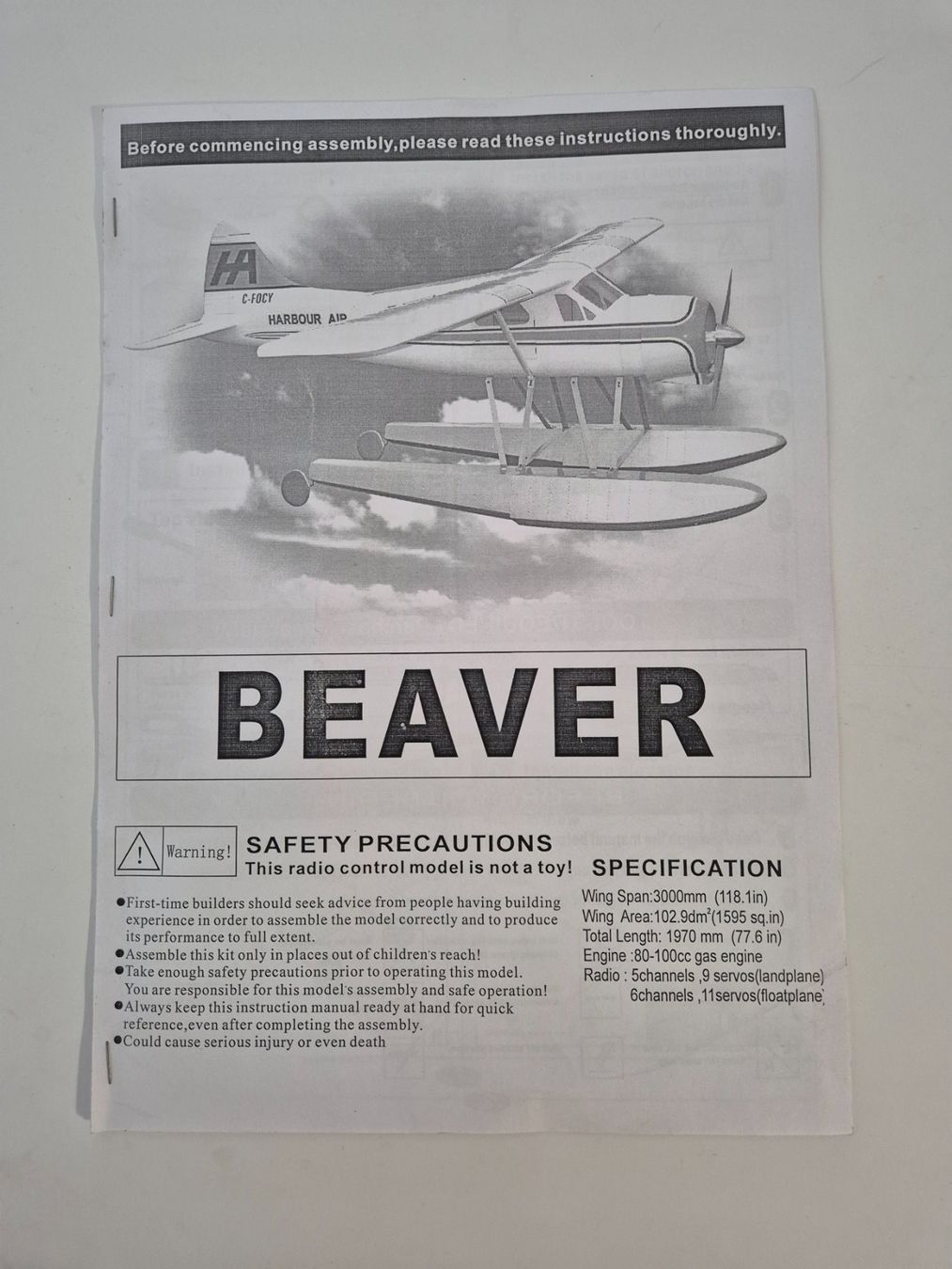 Modellismo RC: Beaver 3000mm – Nuovo e nell'imballaggio originale da Adliswil venduto da Manuel96vz 9