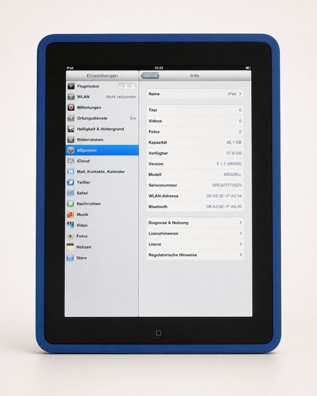 Apple Tablet PC: iPad - 1st Gen - 64GB - silber - Model A1219 – Usato da Nussbaumen AG venduto da Senico