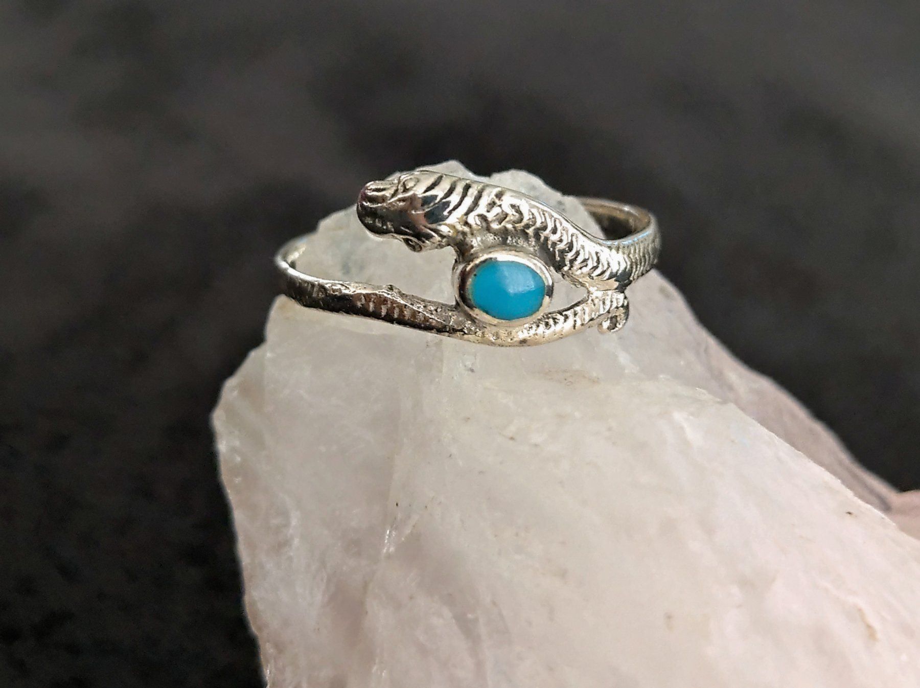 Anelli: Ring Silber 925 mit türkisfarbenem Stein – Usato da Istighofen venduto da Ringparadies