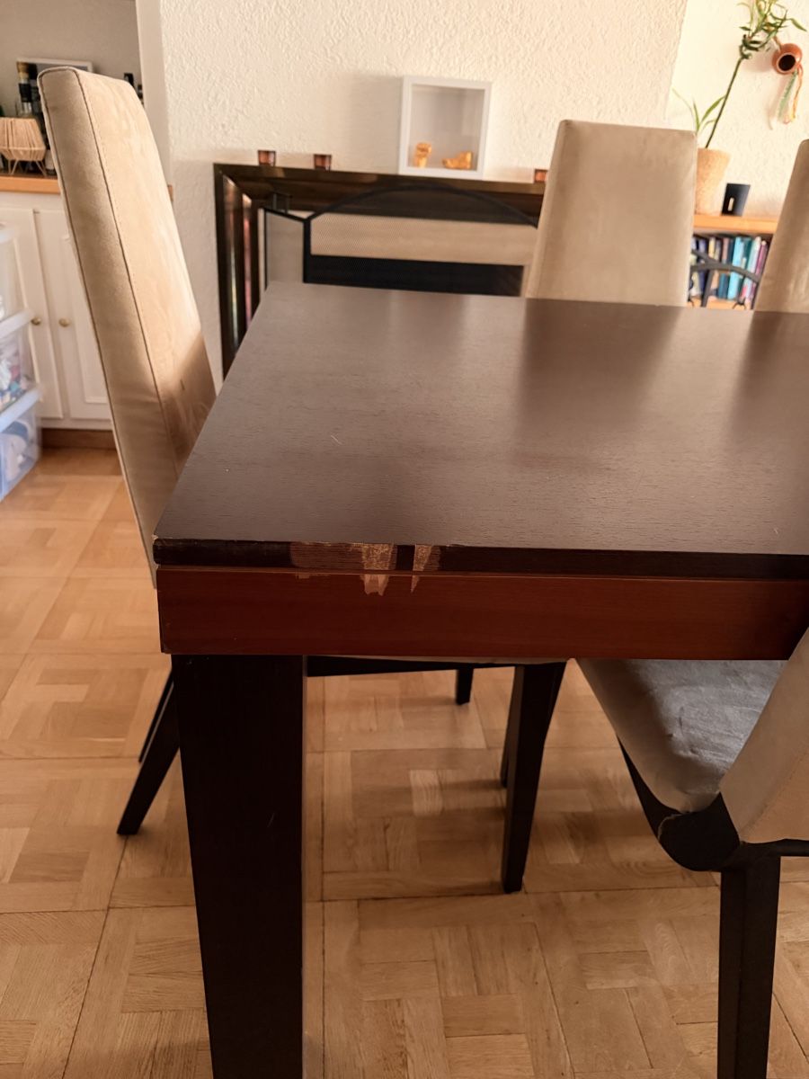 Tischset: Dining table set with 6 chairs extendable used condition – Gebraucht aus Genève von alb_6scd 5