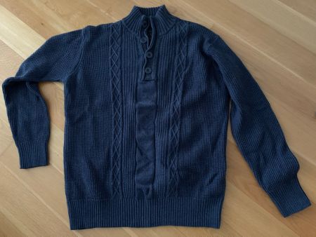 MAN Pullover Troyer in blau Gr. L
