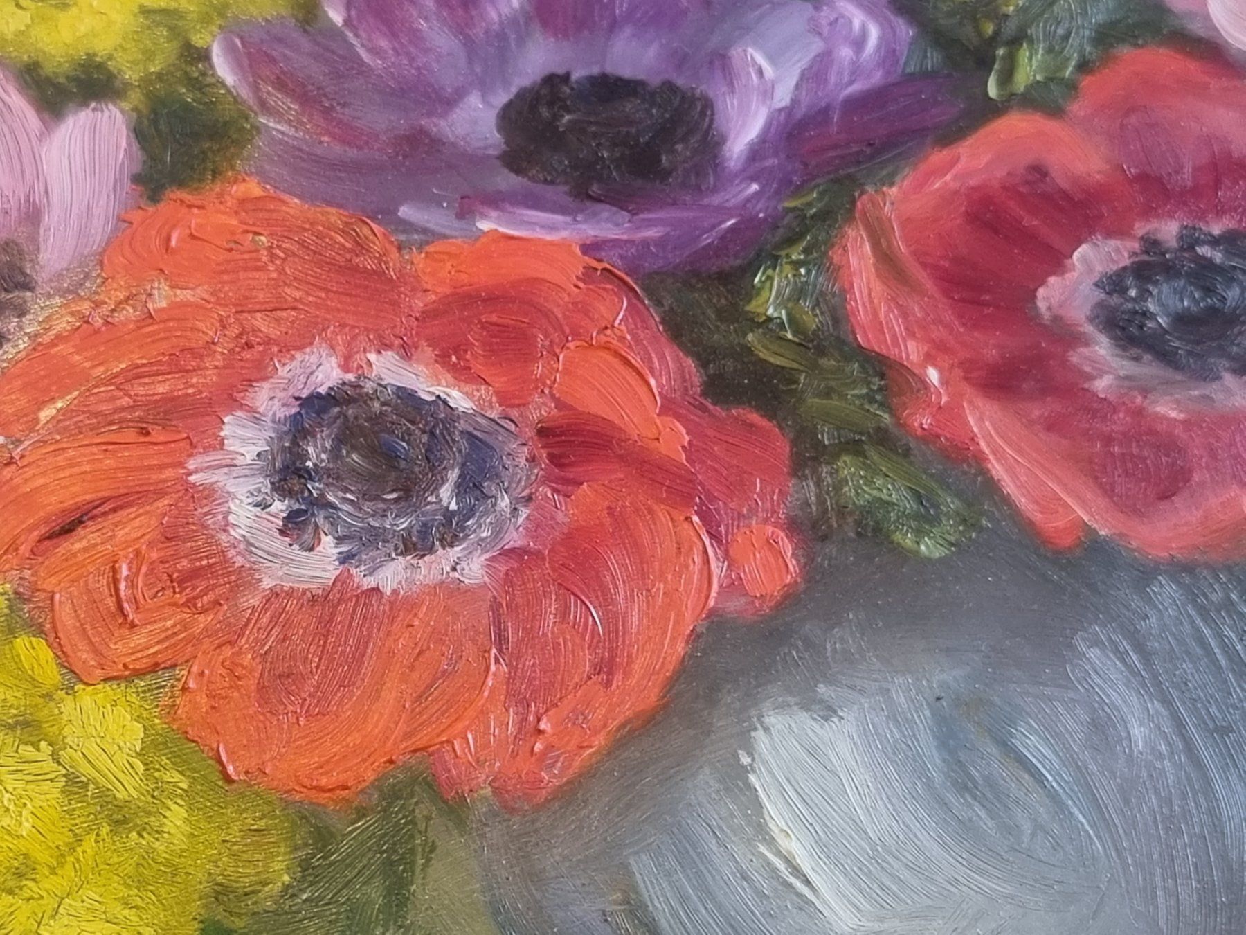 Dipinti: Original Ölgemälde Blumen Kunst signiert Bergsma – Usato da Scharnachtal venduto da devin03 3