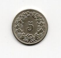 (1287) CH, 5 Rappen 1851, vz+, selten